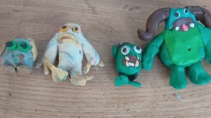я слепил персонажей из игры мои поющие монстры