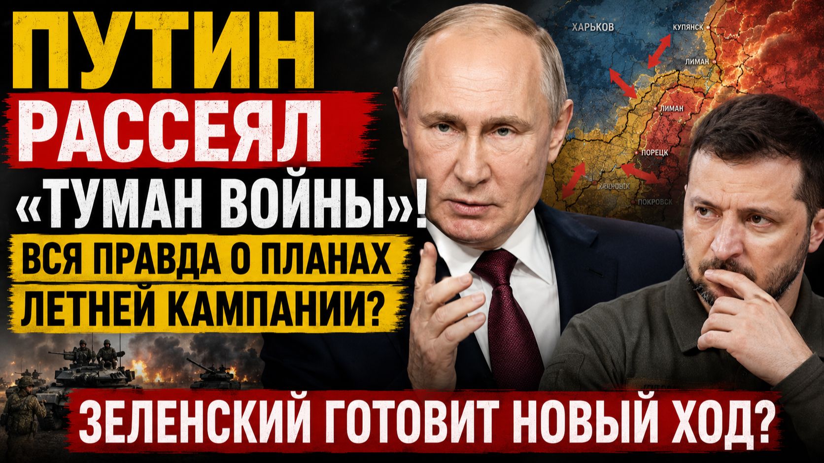 🔥 ПУТИН РАССЕЯЛ «ТУМАН ВОЙНЫ»! ВСЯ ПРАВДА О ПЛАНАХ ЛЕТНЕЙ КАМПАНИИ? ЗЕЛЕНСКИЙ ГОТОВИТ НОВЫЙ ХОД смотреть онлайн
