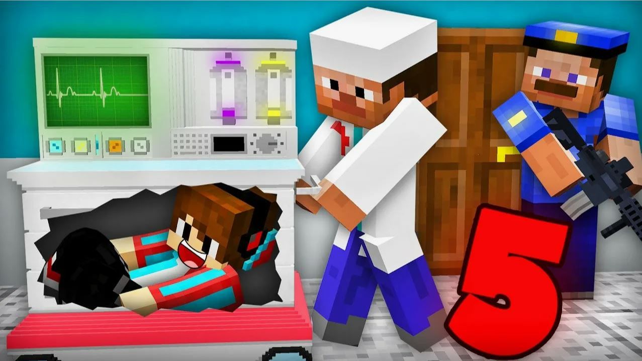 5 СПОСОБОВ КАК СБЕЖАТЬ ИЗ БОЛЬНИЦЫ В МАЙНКРАФТ Компот Minecraft смотреть онлайн
