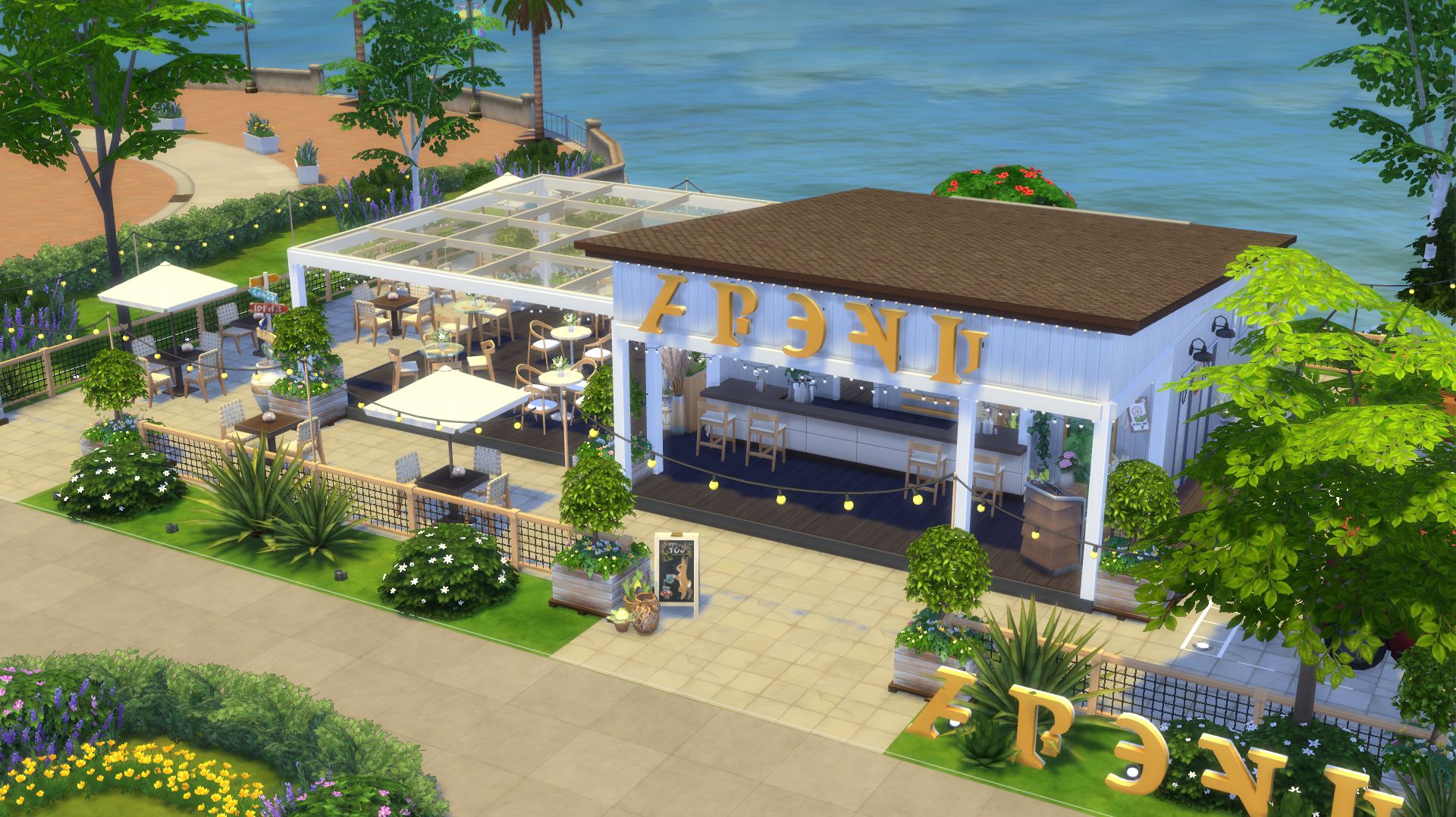 БАР / РЕСТОРАН СИМС 4 СТРОИТЕЛЬСТВО / THE SIMS 4 BAR / RESTAURANT / Милена Симс 4 смотреть онлайн