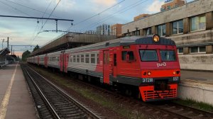 ЭТ2М 057 сообщением Сосново - Санкт-Петербург на станции Девяткино