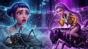 ⚡ Руми против Миры – Падение, изменившее всё 🦄 #kpopdemonhunters