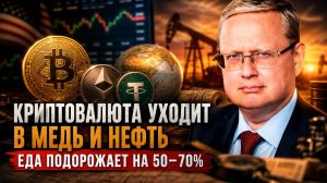 Михаил Делягин | Криптовалюта уходит в медь и нефть. Еда подорожает на 50–70%