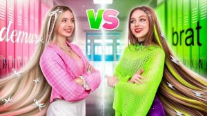 Demure Осень в Старшей Школе Тим Тин! Осознанная Demure vs Дерзкая Brat Тим Тин