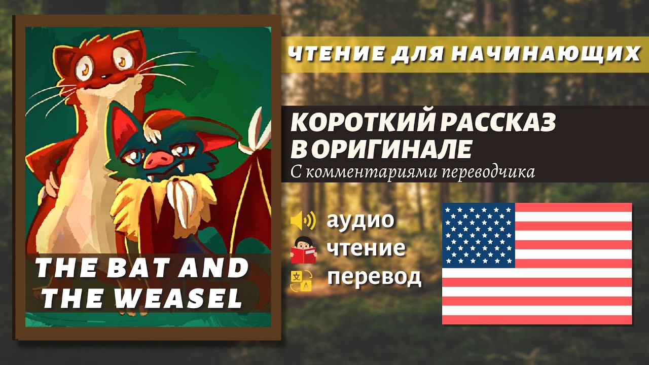 ЧТЕНИЕ НА АНГЛИЙСКОМ — Стих для начинающих / The Bat & the Weasels