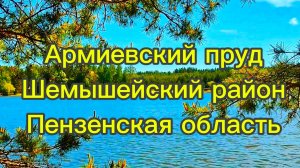 пруд Армиево Шемышейский район Пензенская область