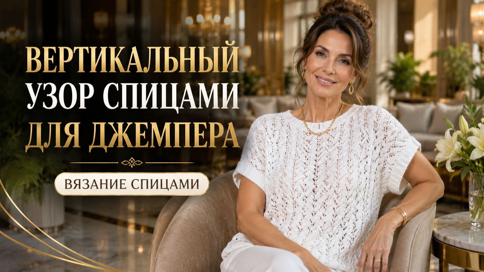 Красивый вертикальный узор спицами для джемпера, кардигана и свитера | Вязание, которое стройнит