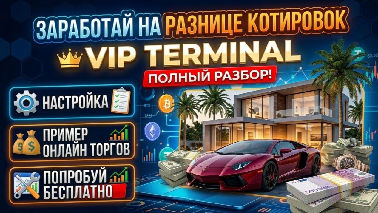 Заработай на разнице в котировках. VIP Terminal, настройка, пример, тестовый доступ.