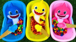Восхитительные волшебные ванны ASMR с радужным песком M&M's и конфетами Skittles для смешивания