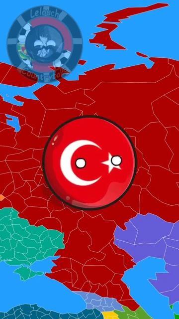 А что если Россия и Турция поменяются местами? #countryballs #анимация #shorts #fupシ