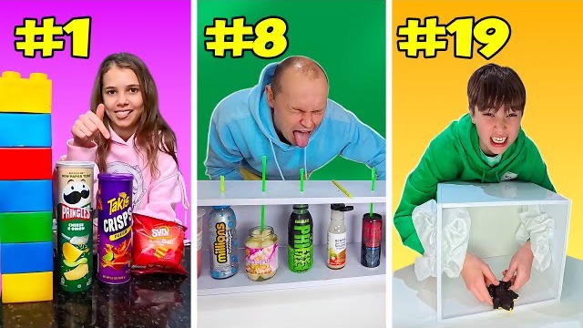 20 челленджей за 20 минут смотреть онлайн