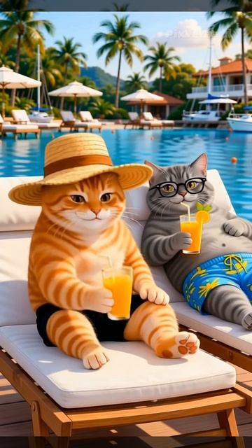 котэ с другом на отдыхе!!!!К просмотру всем!!!!