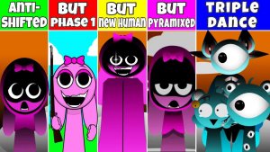 Sprunki Anti Shifted – Фаза 1, New Human Ph 2 & Pyramixed All Repeat + Сумасшедшая Вечеринка Fan Mod