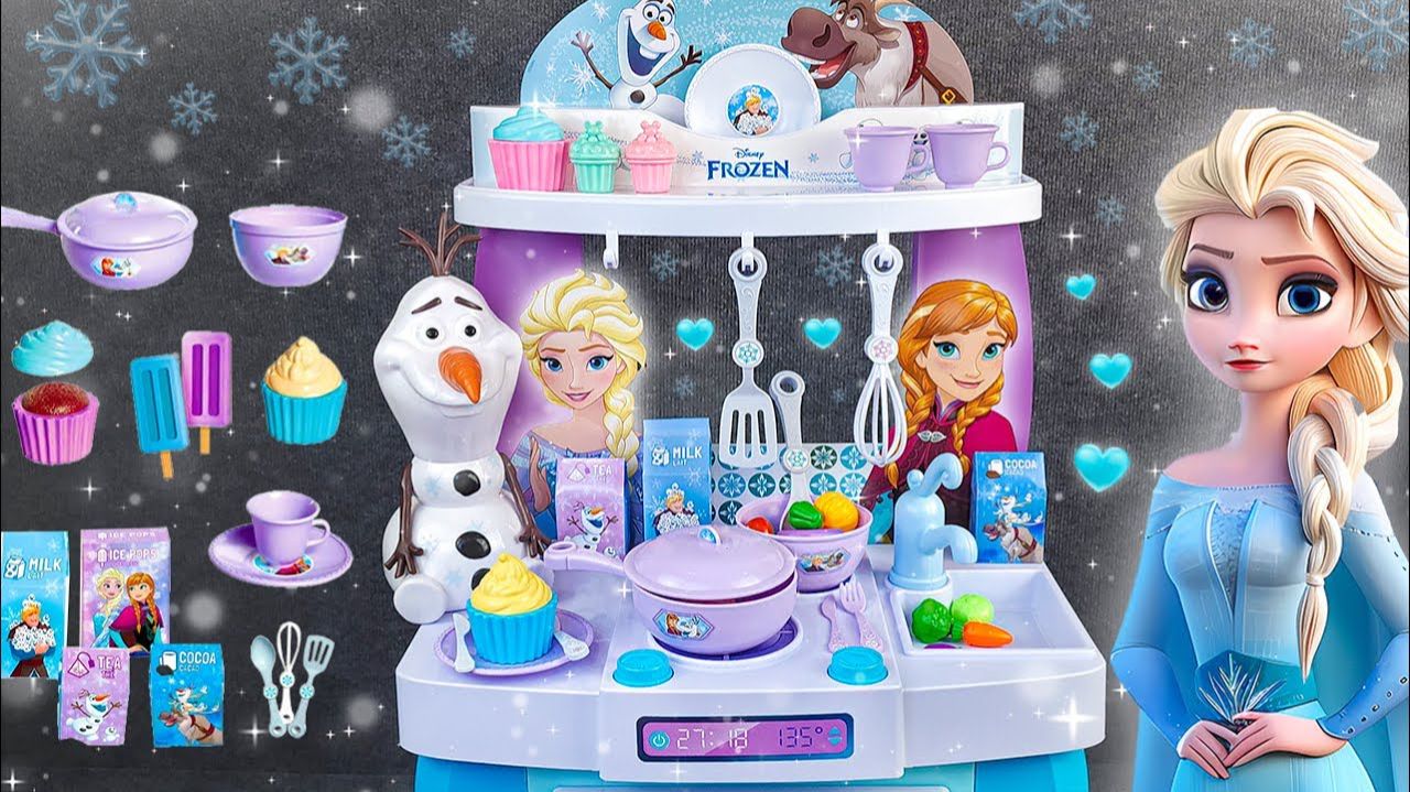 Игровой набор «Кухня Эльзы» из «Холодного сердца», коллекция игрушек! Распаковка и Обзор! Мультики!