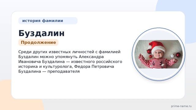 Фамилия Буздалин: происхождение, значение и склонение