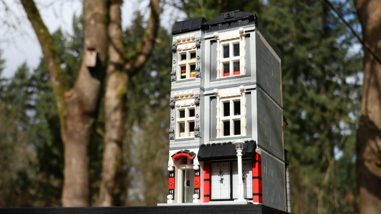 Изготовленный на заказ японский суши-бар-ресторан LEGO и человеческая пещера MOC смотреть онлайн