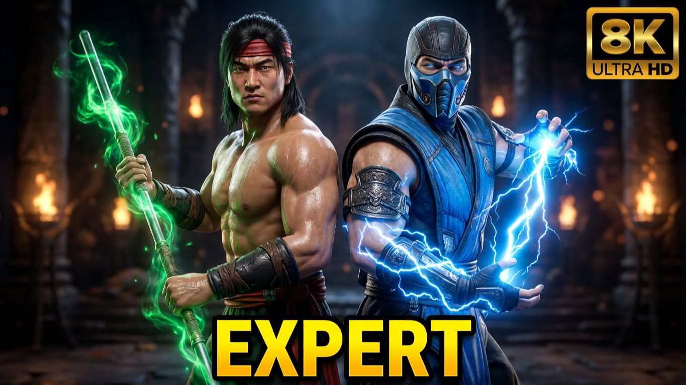Playing as Liu Kang & Sub-Zero in Mortal Kombat 9 on PC Expert in 4K смотреть онлайн