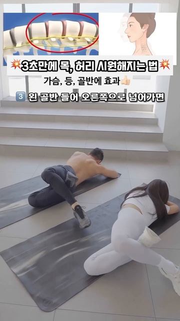 3초만에 목과 허리 골반이 사르르 풀립니다 #오운완 #스트레칭 #목스트레칭 #허리스트레칭 #골반스트레칭