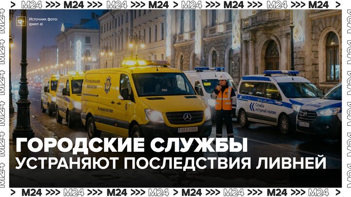 Городские службы в Москве продолжают устранять последствия ливней смотреть онлайн