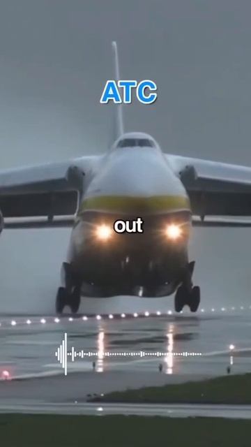Взлет Ан-124 при сильном боковом ветре