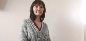 Кардиган крючком, паутинка