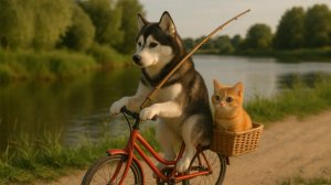 Мама-кошка подстригает шерсть на ферме и делает тигровую шапку для котят дома