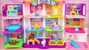 Набор игрушек с Эльзой, игровой домик для домашних животных! Распаковка и Обзор игрушек! Мультики!