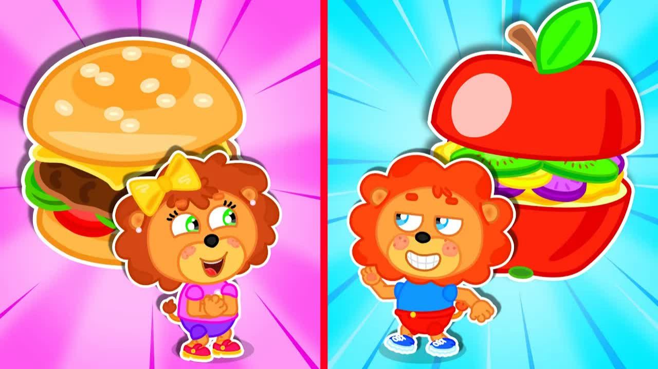 Маша и Леопольд. Гамбургеры из фруктов - Серии для всей семьи - Lion Family на