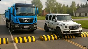 Автомобили против разрушительных лежачих полицейских #3 в BeamNG Drive!