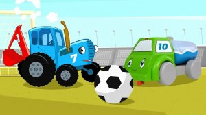 СИНИЙ ТРАКТОР🚜🚜🚜ПО ПОЛЯМ🚜🚜🚜