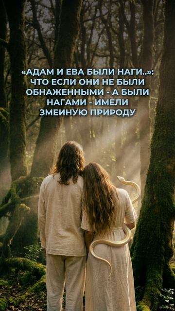 АДАМ И ЕВА БЫЛИ НАГИ..: ЧТО ЕСЛИ ОНИ НЕ БЫЛИ ОБНАЖЕННЫМИ - А БЫЛИ НАГАМИ - ИМЕЛИ ЗМЕИНУЮ ПРИРОДУ