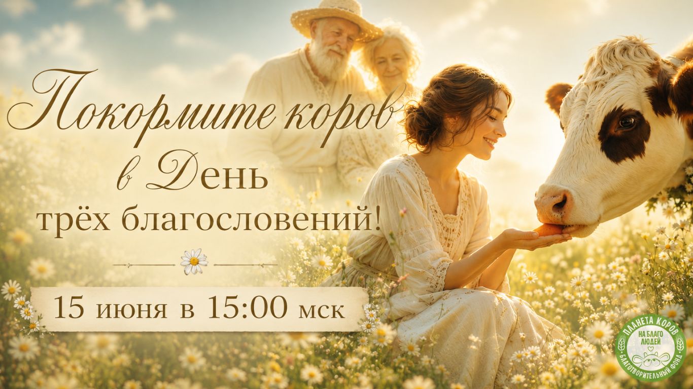 Эфир Кормление коров в день День трёх благословений, 15.06.2026г.