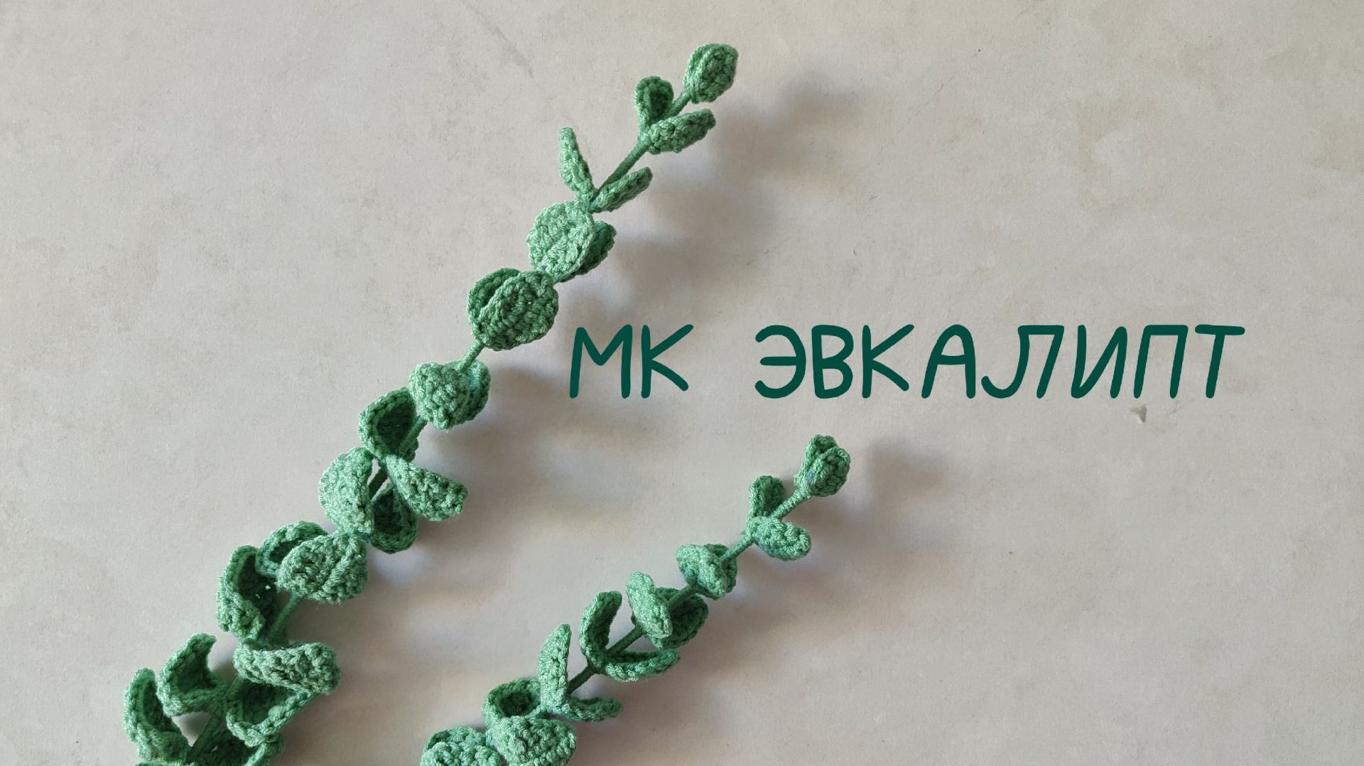 мастер-класс ЭВКАЛИПТ крючком //вязаные цветы // вязаный эвкалипт