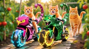 🐾 Мама-кошка подстригает шерсть на ферме и делает тигровую шапку для котят дома🐾🎩🐯