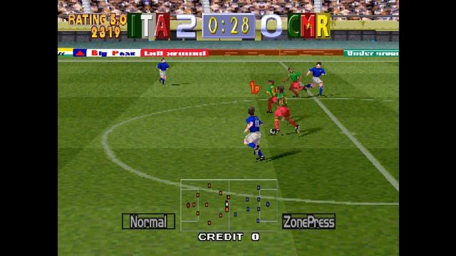 Tecmo World Cup Millennium (2000) [Arcade]
