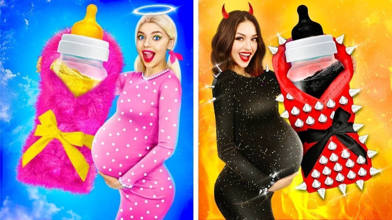 ХОРОШАЯ Vs ПЛОХАЯ ДЕВОЧКА # Сумасшедшие ситуации с бедной и богатой беременными от RATATA
