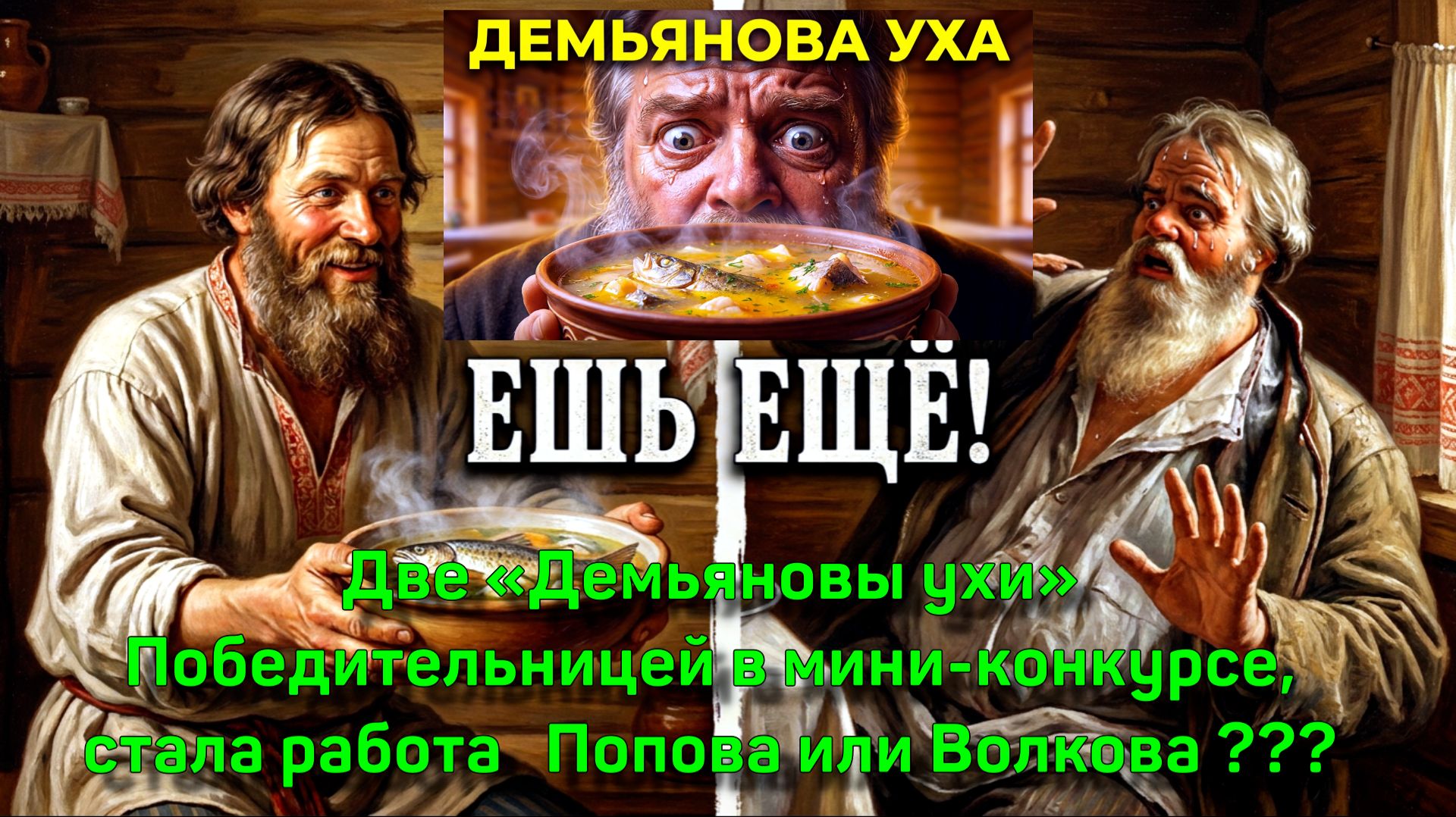 #Демьянова уха  #басня #Крылов #Попов #картина # Волков #художник