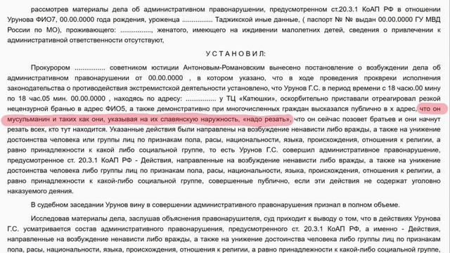 Сколько стоит призыв «резать славян» в Подмосковье?