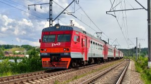 ЭТ2М 053 сообщением Санкт-Петербург - Сосново на перегоне Токсово - Пери.