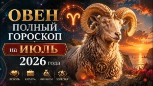 Овен. Полный гороскоп на Июль 2026 года.
