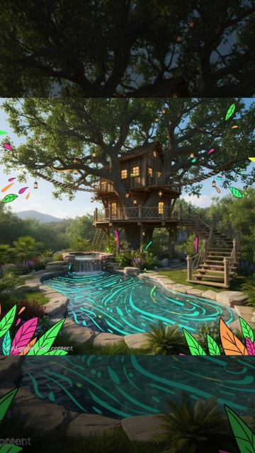 Treehouse With A Swimming Pool ✨️🌿