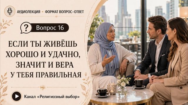 Вопрос 16. Ошибочное убеждение: Если ты живёшь хорошо и удачно значит и вера у тебя правильная.