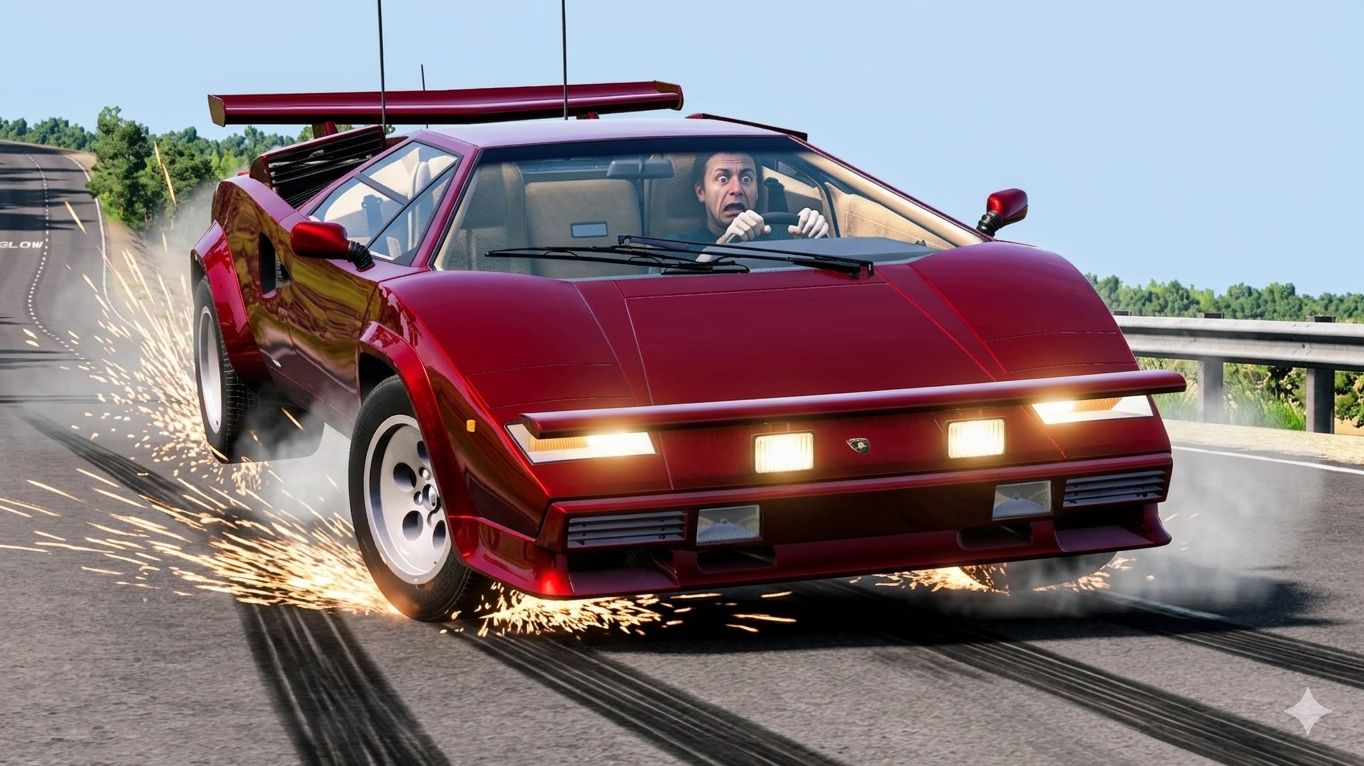BeamNG/Drive - Опасные дорожные повороты Автомобилей