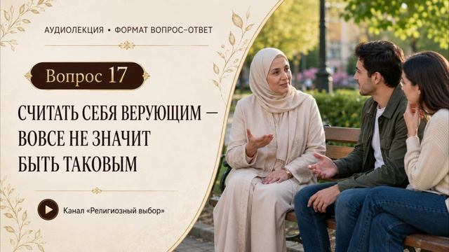 Вопрос 17. Считать себя верующим  вовсе не значит быть таковым