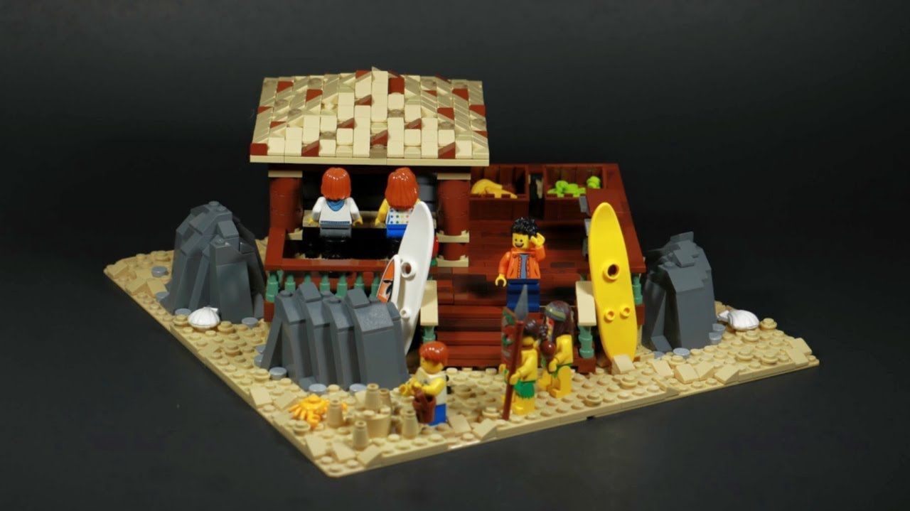 LEGO Тропическая пляжная хижина и бар⎪ LEGO MOC