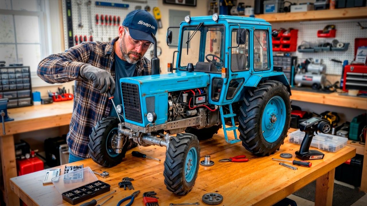 (Gear Tech HD)Он потратил 1 ГОД на сборку этого НЕВЕРОЯТНОГО  трактора