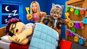 ПОБЕГ ИЗ ДОМА ЗЛОЙ БАБУШКИ В ROBLOX! 😱 ВЕСЁЛЫЙ КОТ С АЛЁНОЙ ПОПАЛИ В ЛОВУШКУ