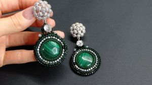 Серьги из малахита. Заказать украшения можно по ссылке в описании.