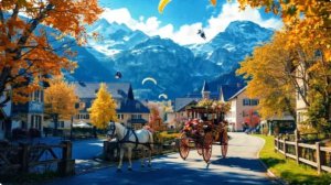 🍁🚶 SmartTV 4К ➤ 🍁 В Швейцарском городе Интерлакен наступила Золотая Осень!🍁