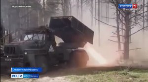 Костромские артиллеристы-десантники уничтожают пехоту противника на правом берегу Днепра